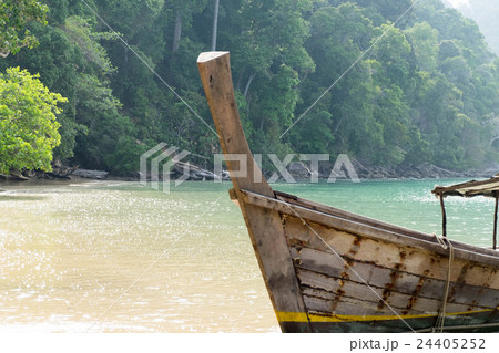 wooden boat in the sea 24405252