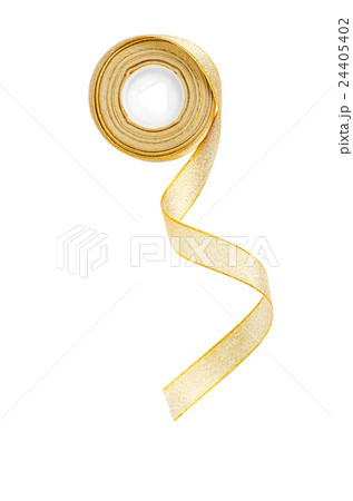 Gold ribbon roll. Gold ribbon roll. 24405402
