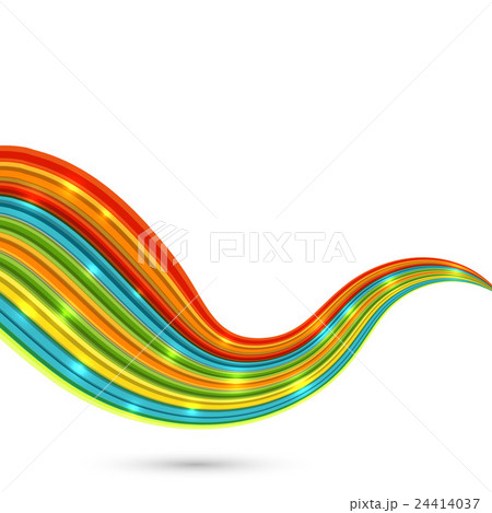 Colorful wave background with white copy space. 24414037