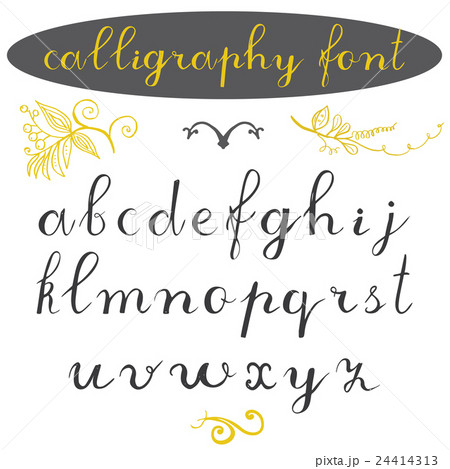 calligraphy font styles alphabet