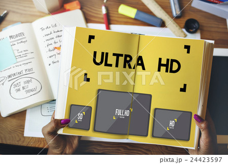 Ultra HD Definition Monitor Resolution Screen Concept 24423597