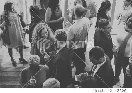 Business People Meeting Eating Discussion Cuisine Party Concept 24425064