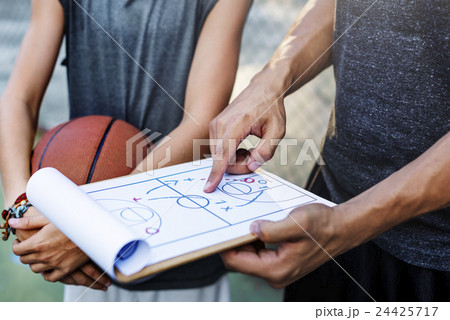 Basketball Player Sport Game Plan Tactics Concept 24425717
