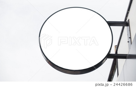 Round shop sign mock up . 24426686