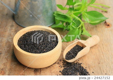 basil seed with fresh 24427152