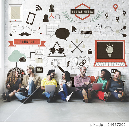 Social Media Technology Connection Graphic Concept Social Media Technology Connection Graphic Concept 24427202