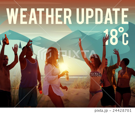 Weather Update Temperature Forecast News Meteorology Concept 24428701