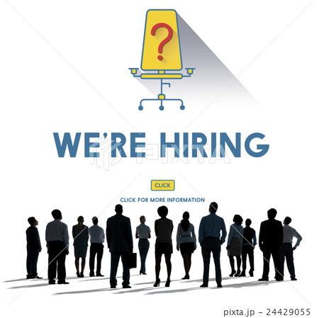 Job Search Occupation Recruitment We're Hiring Concept 24429055