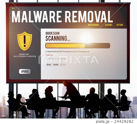 Data File Protection Firewall Malware Removal Concept 24429282