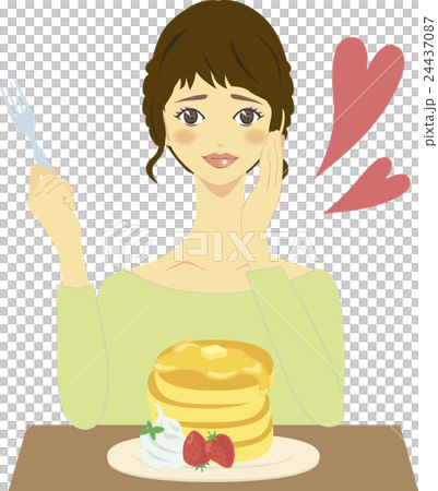 Woman eating pancake 2 Woman eating pancake 2 24437087