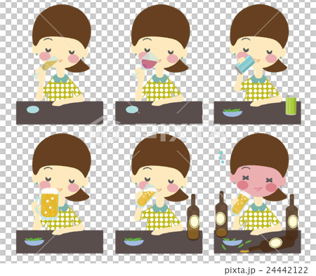 お酒を飲んでいる女性 24442122