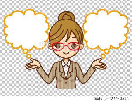 Business woman selection speech bubble 24443875
