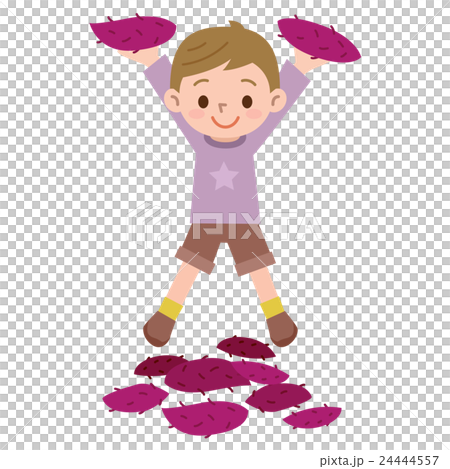 一個男孩用白薯 24444557