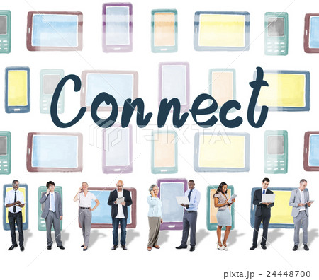 Connect Interact Communication Social Media Concept Connect Interact Communication Social Media Concept 24448700