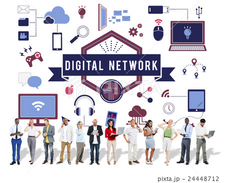 Digital Network Computer Connection Server LAN Concept 24448712