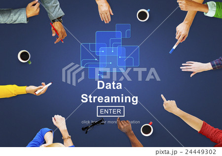 Data Streaming Online Web Media Concept Data Streaming Online Web Media Concept 24449302
