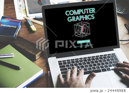 3D Three Dimensional Futuristic Display Modern Concept 24449988