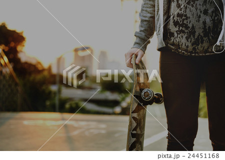 Fashion Free Relax Skateboard Trendy Teenager Concept 24451168