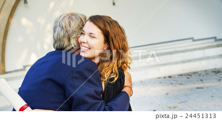 University Graduation Certificate Hugging Success Concept University Graduation Certificate Hugging Success Concept 24451313