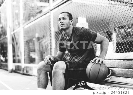 Basketball Player Athlete Exercise Sport Stadium Concept 24451322