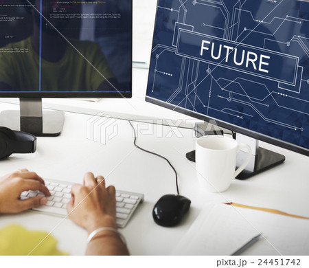 Future Technology Circuit Board Online Concept 24451742