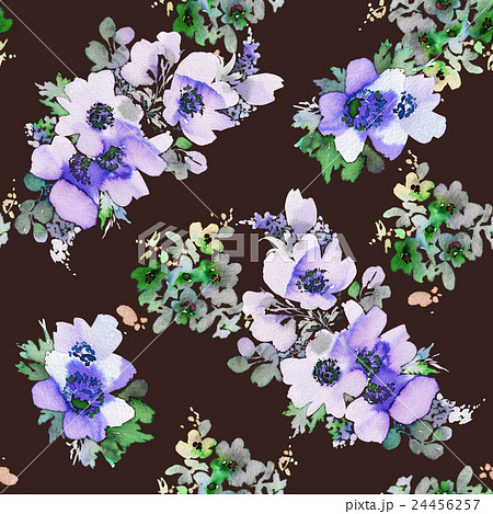 Seamless pattern with flowers watercolor Seamless pattern with flowers watercolor 24456257