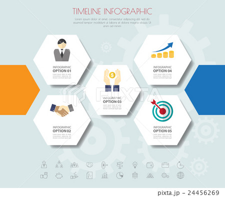 hexagon infographics with icons set. hexagon infographics with icons set. 24456269