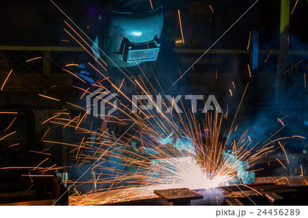 Welder is welding automotive part Welder is welding automotive part 24456289