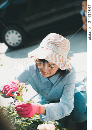 Japanese woman golfer , housewife 24456347