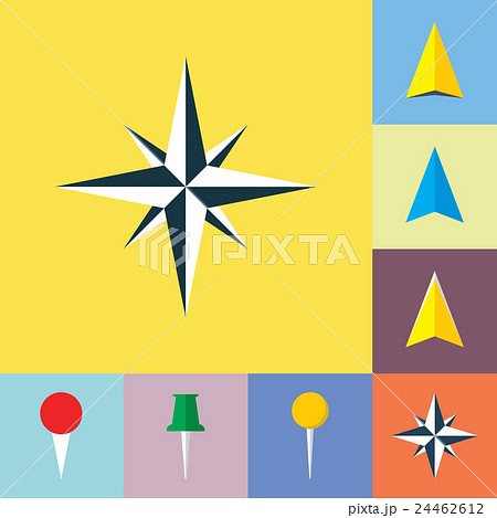 Set of navigational Flat Icons 24462612