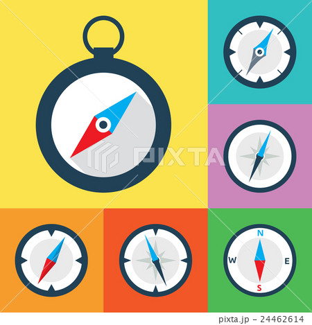 Compass Flat Icons Set Compass Flat Icons Set 24462614