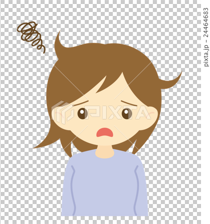 寝癖に困る女性 24464683