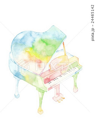 七色ピアノのイラスト素材 24465142 Pixta