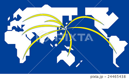 世界地図イラスト 流通のイラスト素材