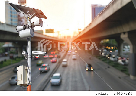 CCTV on the road in the city. CCTV on the road in the city. 24467539