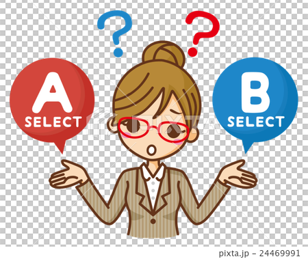Business woman choice worry 24469991