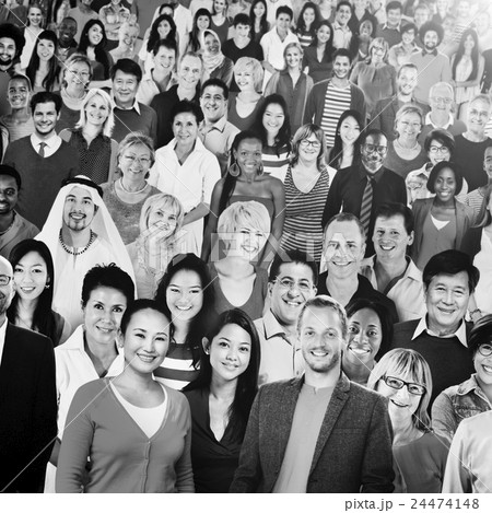 Large Group of Diverse Multiethnic Cheerful People Concept 24474148