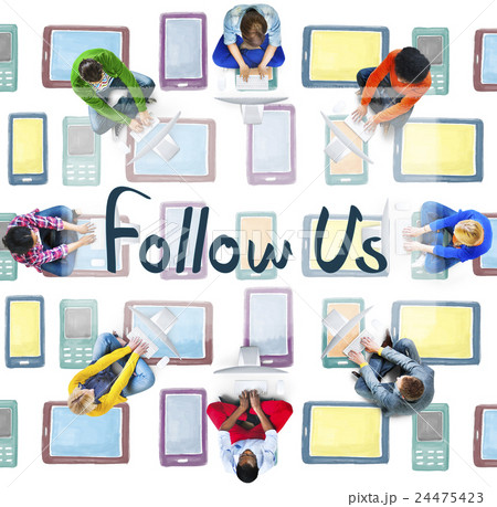 Follow Us Communication Connection Friends Concept 24475423