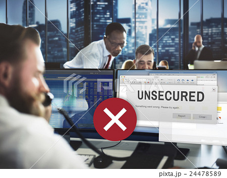 Unsecured Virus Detected Hack Unsafe Concept Unsecured Virus Detected Hack Unsafe Concept 24478589