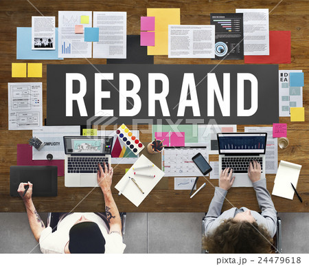 Rebrand Change Corporate Identity Marketing Concept 24479618