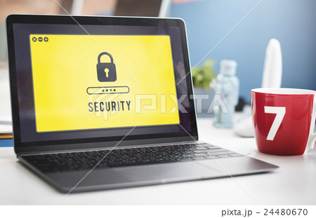 Lock Icon Password Protected Graphic Concept 24480670