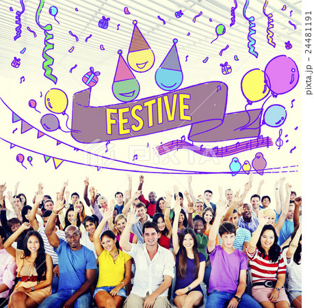 Happiness Enjoy Fun Jolly Festive Concept Happiness Enjoy Fun Jolly Festive Concept 24481191