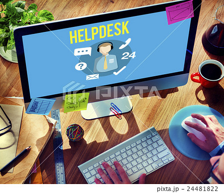 Helpdesk Customer Support Communication Enquiry Concept 24481822