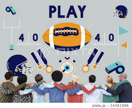 Play Quarterback Rugby American Football Concept 24481996