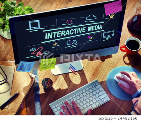 Interactive Media Connection Digital Internet Concept 24482160