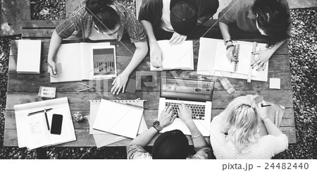 People Friendship Team Digital Devices Connection Technology Concept 24482440