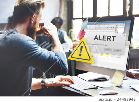 Attention Alert Connection Interrupted Warning Concept Attention Alert Connection Interrupted Warning Concept 24482948