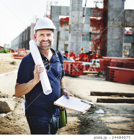 Construction Worker Planning Constractor Developer Concept 24484075