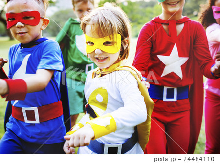 Superhero Kids Aspiration Imagination Playful Fun Concept 24484110