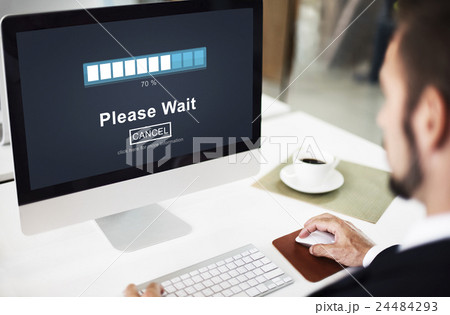 Please Wait Loading Waitng Trasfer Anticipation Concept 24484293